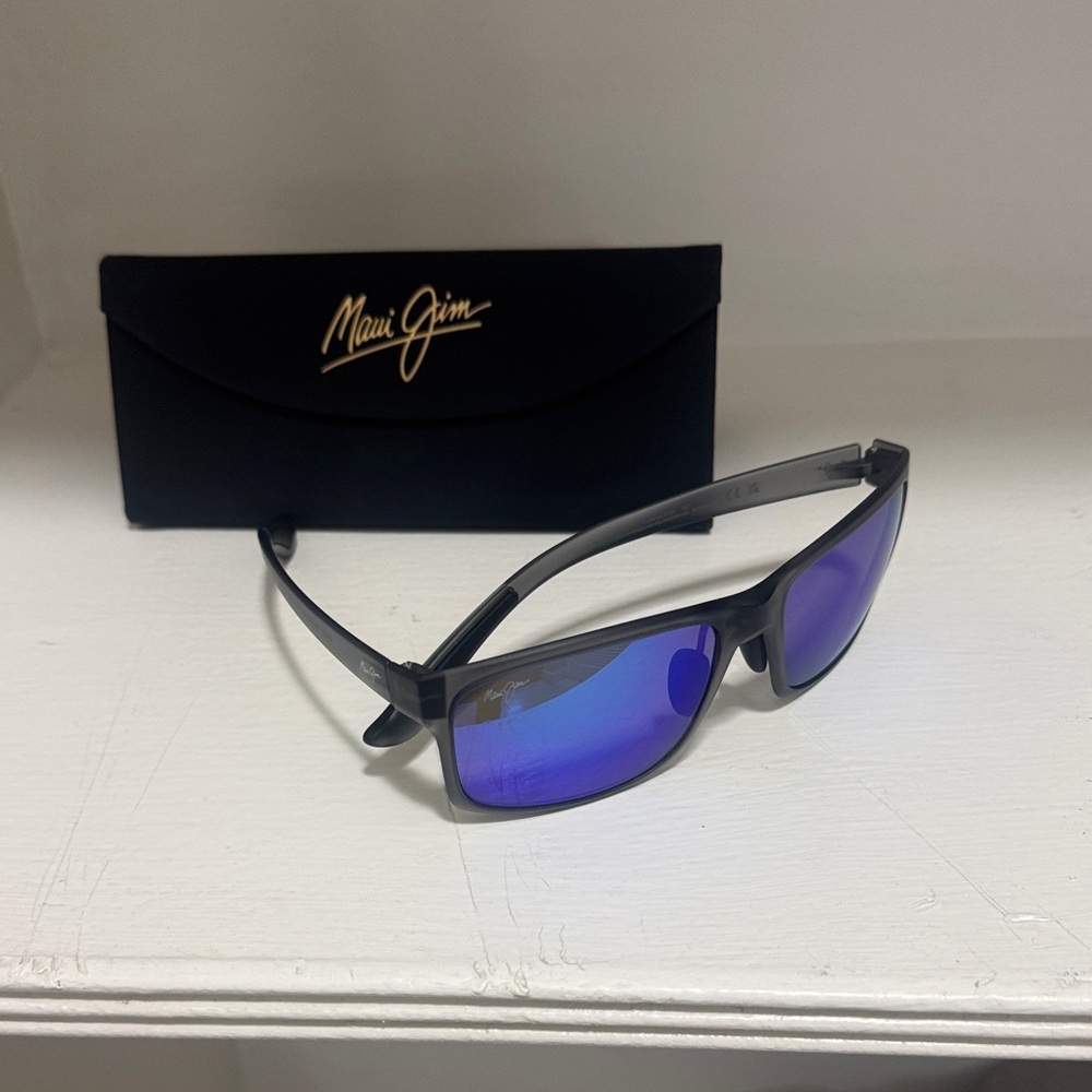 Maui Jim Sunglasses with Black Frame and Blue Lenses